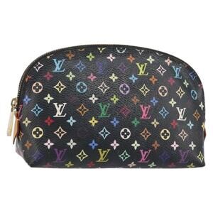 LOUIS VUITTON Monogram Multicolor Pochette Pouch Black M47355 LV Auth 151368V